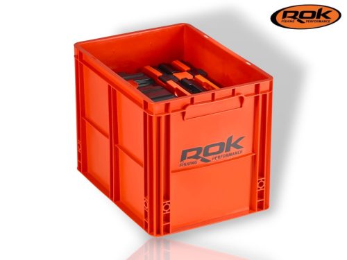 ROK CRATE 433 - nagy tároló rekesz - tető nélkül40cm x 30cm x 32cm - Narancs