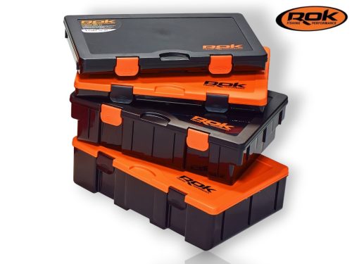 ROK HOOKBAIT BOX 380-381XL - Horogcsalis doboz 35,5cm x 23cm x 9cm - Fekete