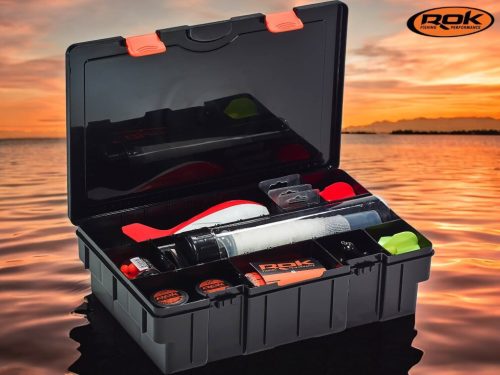 ROK HOOKBAIT BOX 380-381XL - Horogcsalis doboz 35,5cm x 23cm x 9cm - Fekete