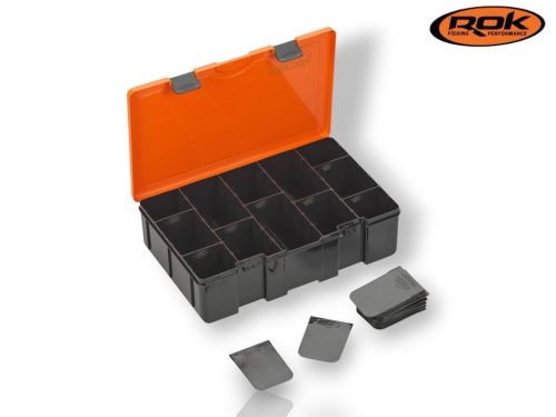 ROK HOOKBAIT BOX 380-381XL - Horogcsalis doboz 35,5cm x 23cm x 9cm - Narancs