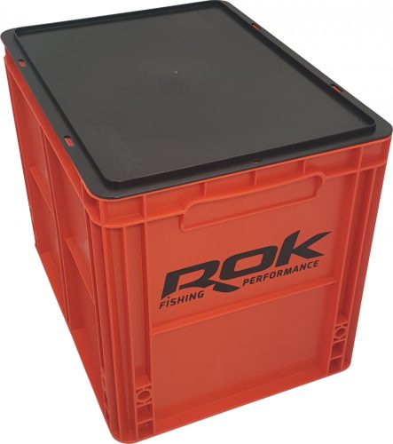 ROK CRATE 433 Set - nagy rekesz tetővel -40cm x 30cm x 32cm - Narancs