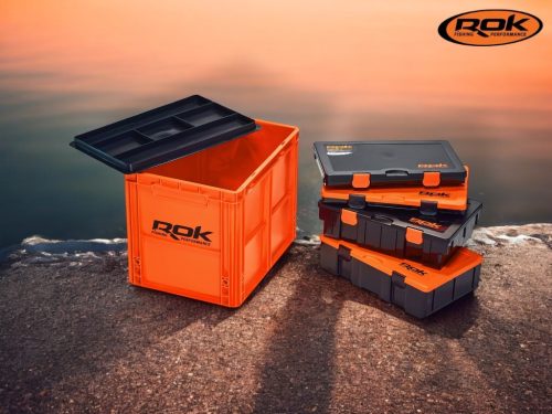 ROK CRATE 433 Set - nagy rekesz tetővel -40cm x 30cm x 32cm - Narancs