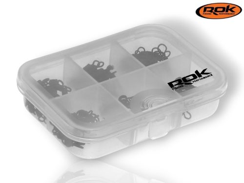 ROK STORAGE BOX XS306 - hat rekeszes mini tároló doboz - 9,1 cm x 6,6 cm x 2,2 cm