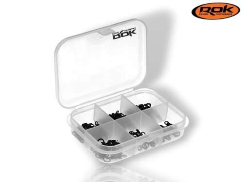 ROK STORAGE BOX XS306 - hat rekeszes mini tároló doboz - 9,1 cm x 6,6 cm x 2,2 cm