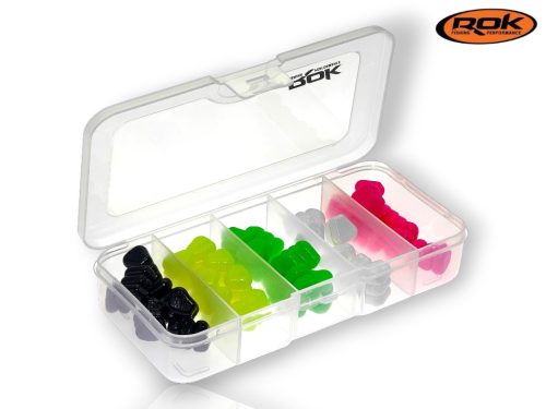 ROK STORAGE BOX XS306 - öt rekeszes mini tároló doboz - 13 cm x 6 cm x 2,5 cm