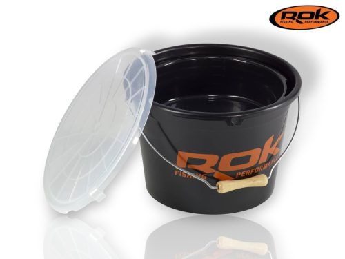 ROK 13 literes Csalis Vödör és 4 literes Keverő edény szett fedéllel - Fekete