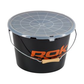   ROK 18 literes Csalis Vödör és 5 literes Keverő edény szett fedéllel - Fekete