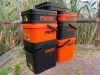 ROK 10 literes Szögletes Csalis vödör + betét + tető szett - Square Bait Bucket + Basin Black set - Zöld