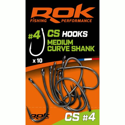 ROK - MEDIUM CURVE SHANK - teflon horog - 4-es