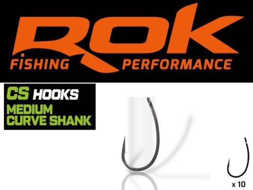 ROK - MEDIUM CURVE SHANK - teflon horog - 6-os