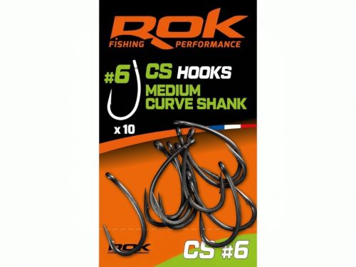 ROK - MEDIUM CURVE SHANK - teflon horog - 6-os