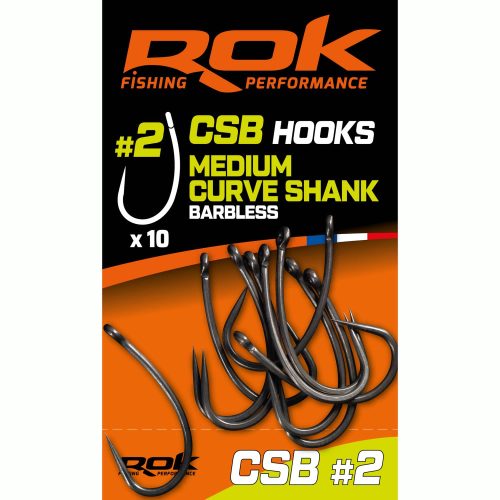 ROK - MEDIUM CURVE SHANK Barbless - Szakáll nélküli teflon horog - 2-es