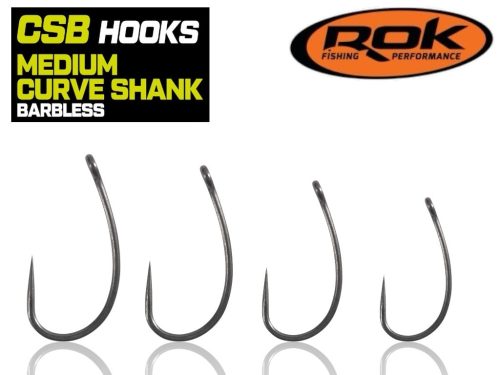ROK - MEDIUM CURVE SHANK Barbless - Szakáll nélküli teflon horog - 4-es