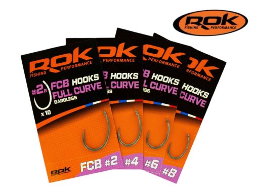ROK - FULL CURVE BARBLESS - szakáll nélküli bojlis horog - 4