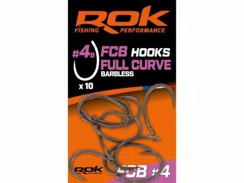ROK - FULL CURVE BARBLESS - szakáll nélküli bojlis horog - 4