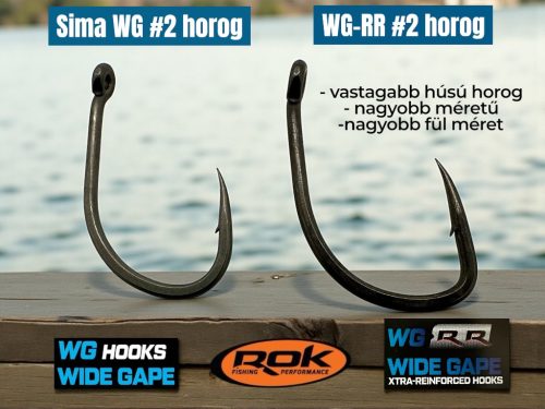 ROK - WIDE GAPE BARBLESS XTRA-REINFORCED Szakáll nélküli horog - 2 - WGB-RR