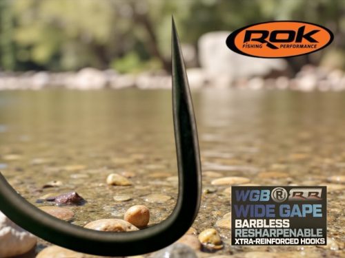 ROK - WIDE GAPE BARBLESS RESHARPENABLE REINFORCED Szakáll nélküli horog - 4 - WGBR-RR