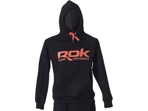 ROK - BLACK HOODIE - Kapucnis fekete pulóver - XL