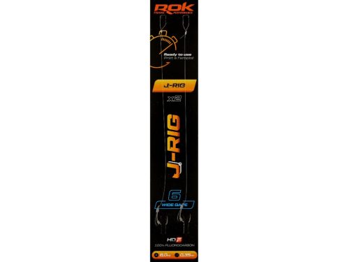 ROK J-RIG Wide Gape - 2db/csomag - előkötött horog - 6 - 0,35mm