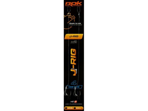 ROK J-RIG Wide Gape - 2db/csomag - előkötött horog -  4 - 0,40mm