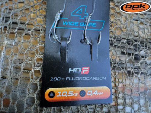 ROK J-RIG Wide Gape - 2db/csomag - előkötött horog -  4 - 0,40mm
