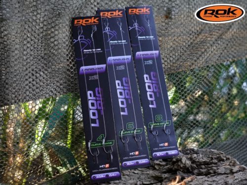 ROK LOOP RIG Curve Shank - 2db/csomag - előkötött horog - 8 - 0,32mm