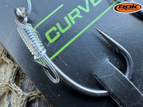 ROK LOOP RIG Curve Shank - 2db/csomag - előkötött horog - 8 - 0,32mm
