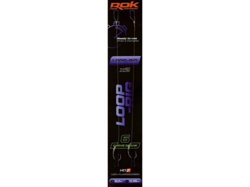 ROK LOOP RIG Curve Shank - 2db/csomag - előkötött horog - 6 - 0,35mm