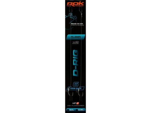 ROK D-RIG Wide Gape - 2db/csomag - előkötött horog - 6 - 0,35mm
