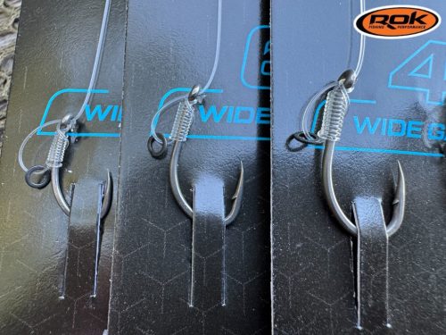 ROK D-RIG Wide Gape - 2db/csomag - előkötött horog - 4 - 0,40mm