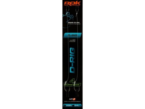 ROK D-RIG Curve Shank - 2db/csomag - előkötött horog - 4 - 0,40mm
