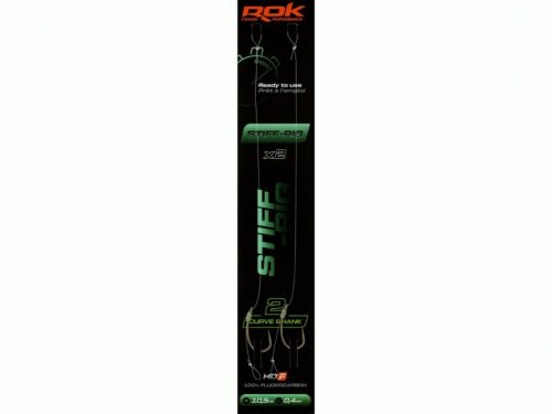 ROK STIFF RIG Curve Shank - 2db/csomag - előkötött horog - 2 - 0,40mm