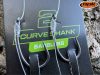 ROK SH-RIG Curve Shank Barbless - 2db/csomag - előkötött szakáll nélküli horog - 8 - 0,32mm