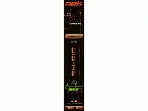 ROK SH-RIG Curve Shank Barbless - 2db/csomag - előkötött szakáll nélküli horog -  2 - 0,40mm