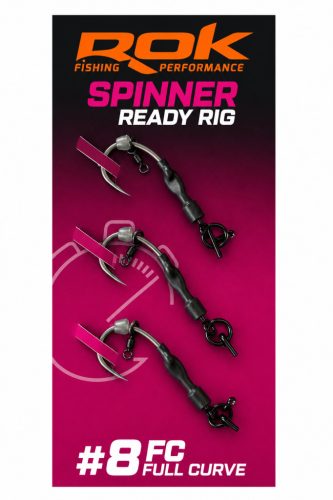ROK SPINNER-RIG FULL CURVE - 3db/csomag - előkötött horog - 8