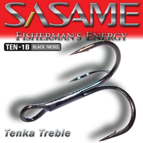 SASAME Tenka Treble hármas horog - Black Nickel - 14