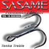 SASAME Tenka Treble hármas horog - Black Nickel - 4