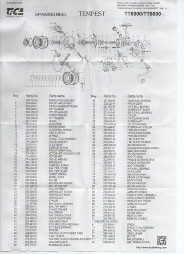 Tica TEMPEST 6000 elsőfékes orsó - 8+1BB