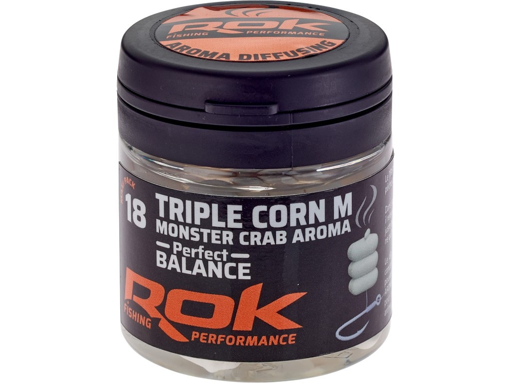 ROK Balanszírozott DIPPELT Tripla műkukorica M - Triple Corn Medium in DIP - 18 darab/üveg - Monster Crab - Fehér